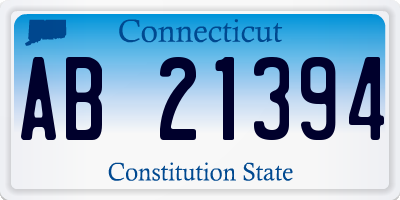 CT license plate AB21394