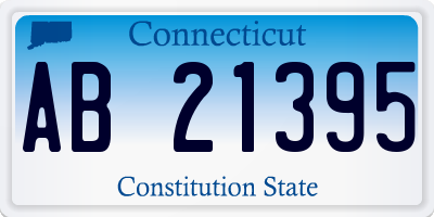 CT license plate AB21395