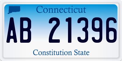 CT license plate AB21396