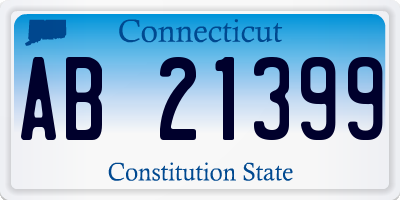 CT license plate AB21399