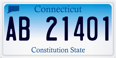 CT license plate AB21401