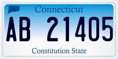 CT license plate AB21405