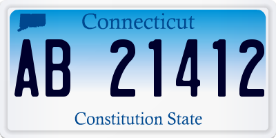 CT license plate AB21412