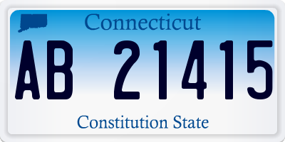 CT license plate AB21415
