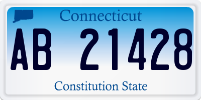 CT license plate AB21428