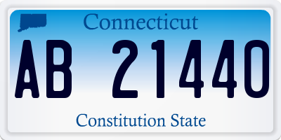 CT license plate AB21440