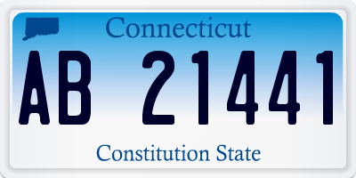 CT license plate AB21441