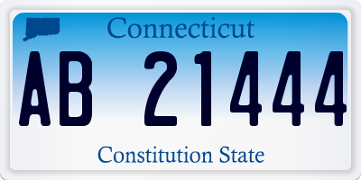 CT license plate AB21444
