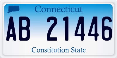 CT license plate AB21446