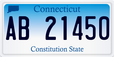 CT license plate AB21450