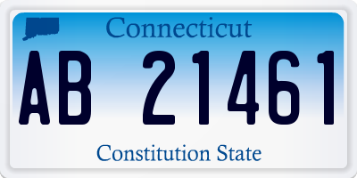 CT license plate AB21461