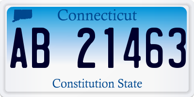 CT license plate AB21463