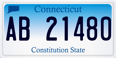 CT license plate AB21480