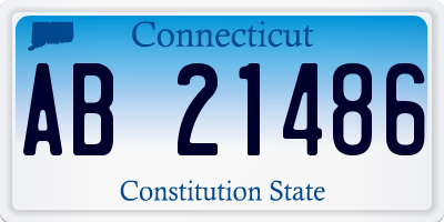CT license plate AB21486