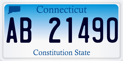 CT license plate AB21490