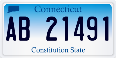 CT license plate AB21491