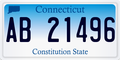 CT license plate AB21496