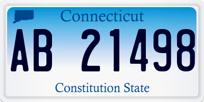 CT license plate AB21498