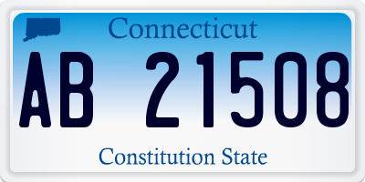 CT license plate AB21508