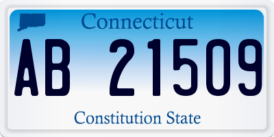 CT license plate AB21509