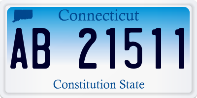 CT license plate AB21511