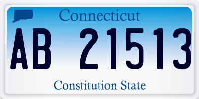 CT license plate AB21513