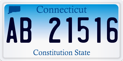 CT license plate AB21516