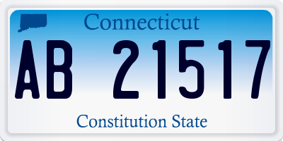 CT license plate AB21517