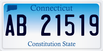 CT license plate AB21519