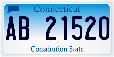 CT license plate AB21520