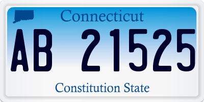 CT license plate AB21525