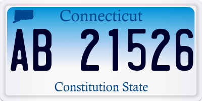 CT license plate AB21526