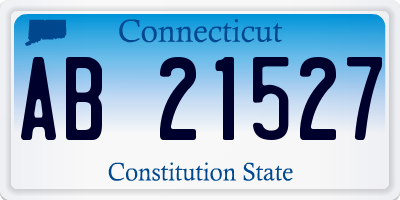 CT license plate AB21527