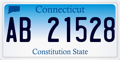 CT license plate AB21528