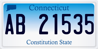 CT license plate AB21535