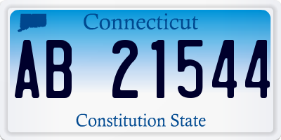 CT license plate AB21544