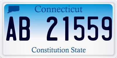 CT license plate AB21559