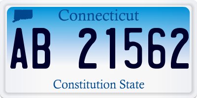 CT license plate AB21562