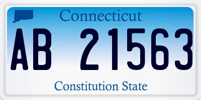 CT license plate AB21563