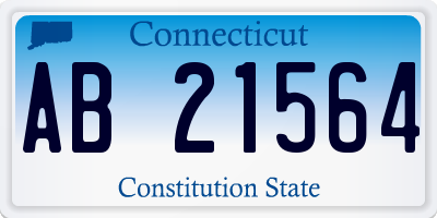 CT license plate AB21564