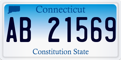CT license plate AB21569