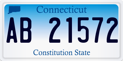 CT license plate AB21572