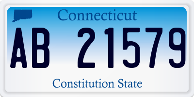 CT license plate AB21579