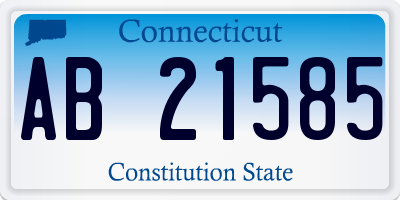 CT license plate AB21585