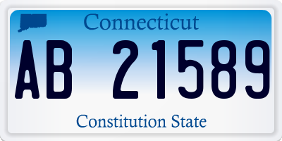 CT license plate AB21589