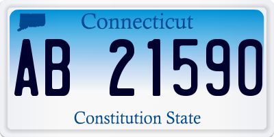 CT license plate AB21590