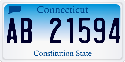CT license plate AB21594