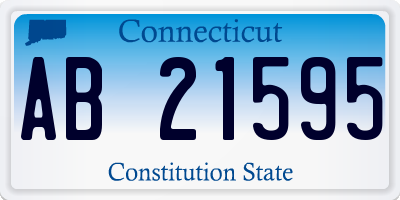 CT license plate AB21595