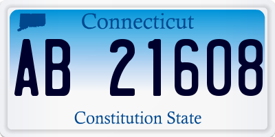 CT license plate AB21608