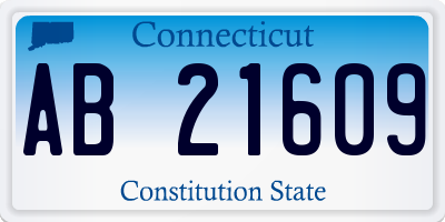 CT license plate AB21609